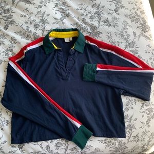 ✨ 3 for 15✨ Cropped polo long sleeve top
